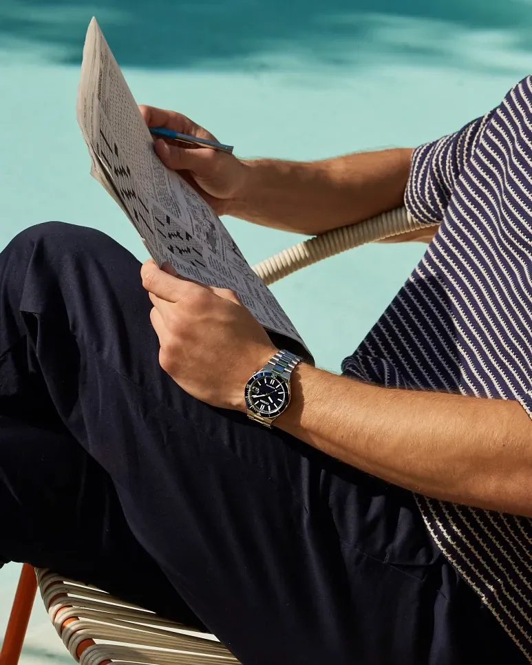 TSUYOSA Shore Navy Dial Stainless Steel Bracelet NJ0230-59L | CITIZEN